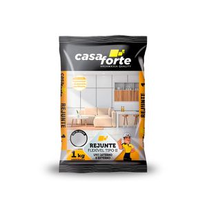 Rejunte Flexível Tipo II para Cerâmicas e Porcelanatos Marrom Café 1KG - Casa Forte