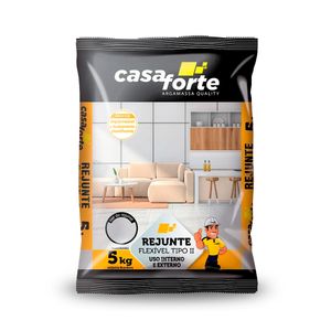 Rejunte Flexível Tipo II para Cerâmicas e Porcelanatos Marrom Café 5KG - Casa Forte
