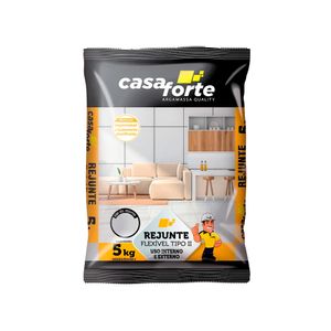 Rejunte Flexível Tipo II para Cerâmicas e Porcelanatos Marfim 5KG - Casa Forte