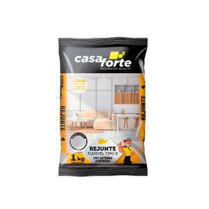 Rejunte Flexível Tipo II para Cerâmicas e Porcelanatos Corda 1KG - Casa Forte