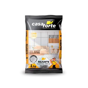 Rejunte Flexível Tipo II para Cerâmicas e Porcelanatos Preto 1KG - Casa Forte
