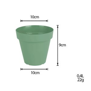 Vaso para Plantas em Polietileno Sampa Verde Vintage 9X10CM - I.SAMP.010.009.66 - Vasart