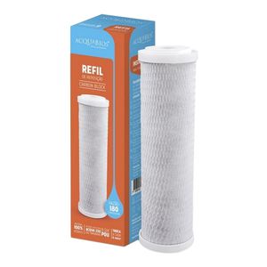 Refil Ponto de Uso Acquabios Carbon Block 9 Encaixe ¾"