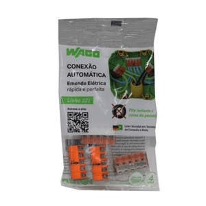 Conector de Emenda Wago 5 Pólos 221-415 4 Unidades
