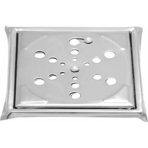 Grelha Quadrada Clara Inox 10x10cm Com Caixilho