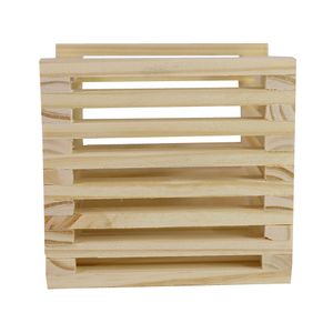Cachepo Super Max  Jardim Vertical Autoclave  Natural 17X17X17 Pinus Resistente A Água