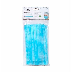 Máscara Descartável Canaã Tripla Camada 10 Unidades Azul