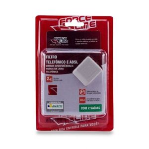 Filtro ADSL 2 Saídas para Modem Forceline 498 Cinza