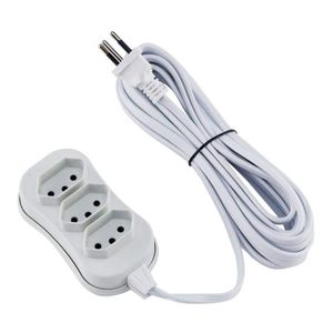 Extensão PP Forceline 3 Tomadas 2PxT 10A 5 M Branco