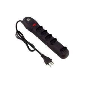 Filtro de Linha Forceline 5 Tomadas USB 5V/1A Bivolt Preto