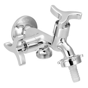 Torneira para Tanque e Máquina De Lavar Forusi C36 1/4 1/2X3/4 Jr Cromada