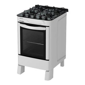 Fogão a Gás Esmaltec Ágata Glass 4 Bocas com Acendimento Automático Branco