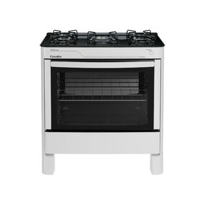 Fogão a Gás Ágata Glass Inox com Mesa de Vidro e Acendimento Automático Superchama Bivolt - Esmaltec