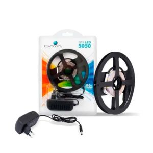 Kit de Fita LED 5050 5M 14.4W/M 6000K Luz Branca Fria 12V - 9307 - Gaya