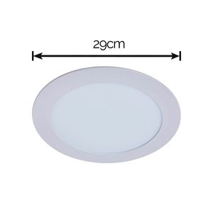 Painel Led de Embutir Redondo Smart Dimerizável CCT 24W de 3000K a 6000K - Gaya