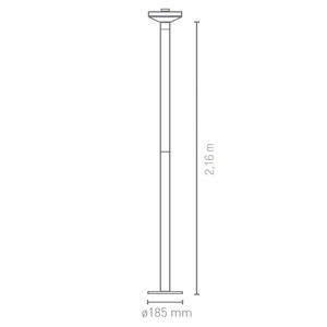 Poste Colonial Com Globo 15 216CM Preto - Blumenau