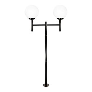 Poste para Jardim com Globo e Canopla 2,44M Preto - Blumenau