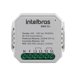 Interruptor Controlador de Cargas Intelbras Wifi 1/1 EWS 211 I