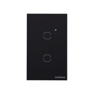 Interruptor Intelbras Smart Wi-Fi Touch 2 EWS 1002 Preto
