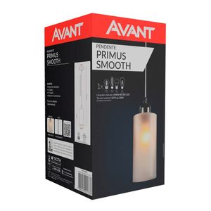 Luminária Pendente Vidro Escovado Smoot Alba Branco - Avant