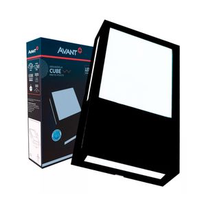 Arandela de Sobrepor em LED Cube IP65 12W Preto Fosco - 341280578 - Avant
