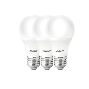 Kit com 3 Lâmpadas de Led Bivolt Bulbo Branca 7W E27 6500K - ?278061479 - Avant