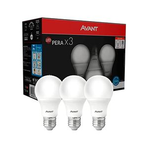 Kit com 3 Lâmpadas de Led Bivolt Bulbo Branca 7W E27 6500K - ?278061479 - Avant