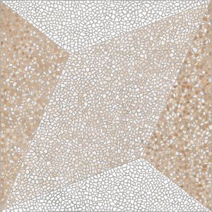 Piso Pedra Granilhado Geometric Mosaico Beige Tipo A 60,5X60,5CM - HD6124 - Embramaco