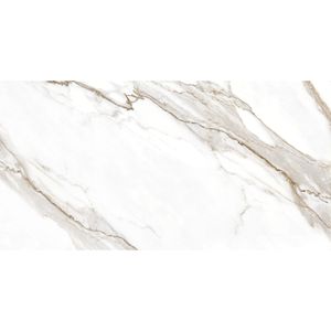 Porcelanato Marmorizado Retificado Polido Calacata Premium Tipo A 62x121cm - FP63218A - Embramaco