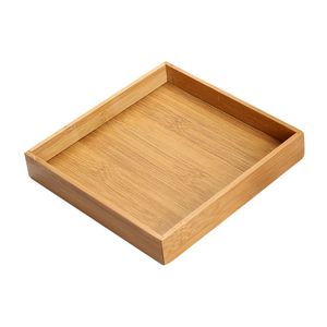 Bandeja Banheiro Yoi Quadrada Bambu 16,5X16,5X3Cm