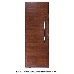 Porta de Alumínio Pivotante Lider Infinity 1 Folha Abertura Direita 210X100CM