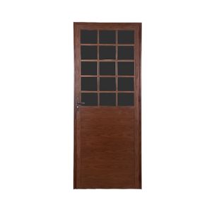 Porta de Abrir em Alumínio com Abertura para Esquerda Infinity Madeira 210X86CM - Lider