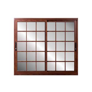 Janela de Alumínio Lider Infinity 2 Folhas Quadriculas Vidro Refletor 100X150CM