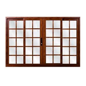Janela de Alumínio Lider Infinity 4 Folhas Quadriculada 100X150CM