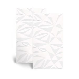 Revestimento Cerâmico 3D Brilhante Cadiz Branco Tipo A 37X59CM - 54323 - Arielle