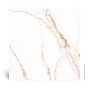 Piso Cerâmico Marmorizado Brilhante Florence Branco Tipo A 54X54CM - 56302 - Arielle