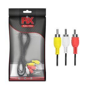 Cabo RCA-RCA 3 Vias 1,50m Niquelado CHIP SCE PCT25