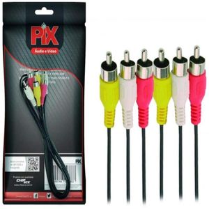 Cabo RCA-RCA 3 Vias 1,50m Niquelado CHIP SCE PCT25