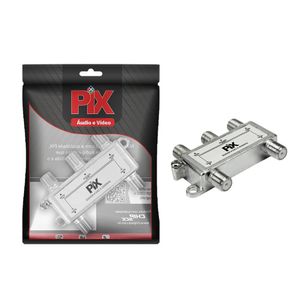 Divisor de Antena para TV PIX ChipSce 1 Entrada x 4 Saídas 5 a 2500MHz