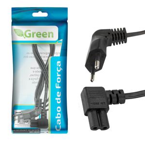 Cabo Green Radio Gravador Tipo 8  2X0,75Mm 1,50M 90 Graus Preto