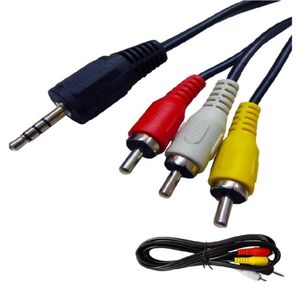 Cabo P3 Estéreo Para 3 RCA Macho 1.3 Metros Preto
