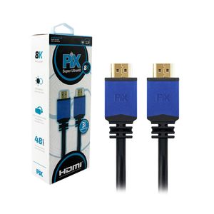 Cabo HDMI Pix Plus Macho X Macho 2.1 8K HDR 19P 1.5 Metros 220V