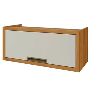 Armário Aéreo com 1 Porta em MDF Imperatriz Freijó Off White 80CM - Nesher