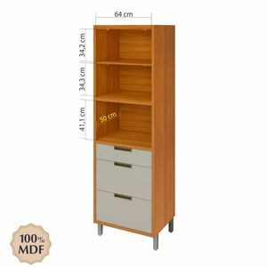 Paneleiro Imperatriz Nesher 2P 3G 70Cm Mdf Frj/Ofw