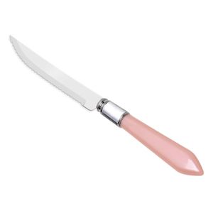 Conjunto 6 Facas Lyor para Churrasco Mother Pearl Rosa 23 CM
