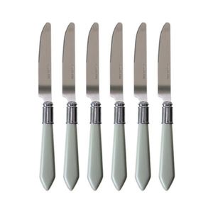 Conjunto 6 Facas Lyor para Mesa Mother Pearl Cinza 23 CM