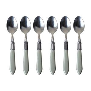 Conjunto 6 Colheres Lyor para Mesa Mother Pearl Cinza 21 CM