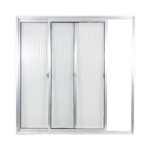 Janela de Correr Lateral com 2 Folhas Vidro Canelado sem Grade em Alumínio Home 100X100CM - Quality