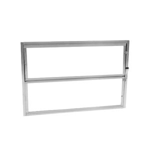 Janela Basculantes Quality Home 40x60 2 Folhas Alumínio Natural Vd Canelado