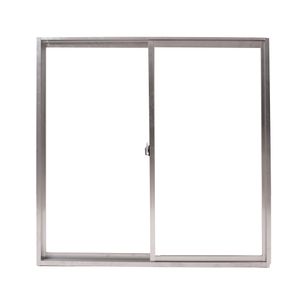 Janela De Correr Quality Home 100x120 Alumínio Natural Vd Canelado